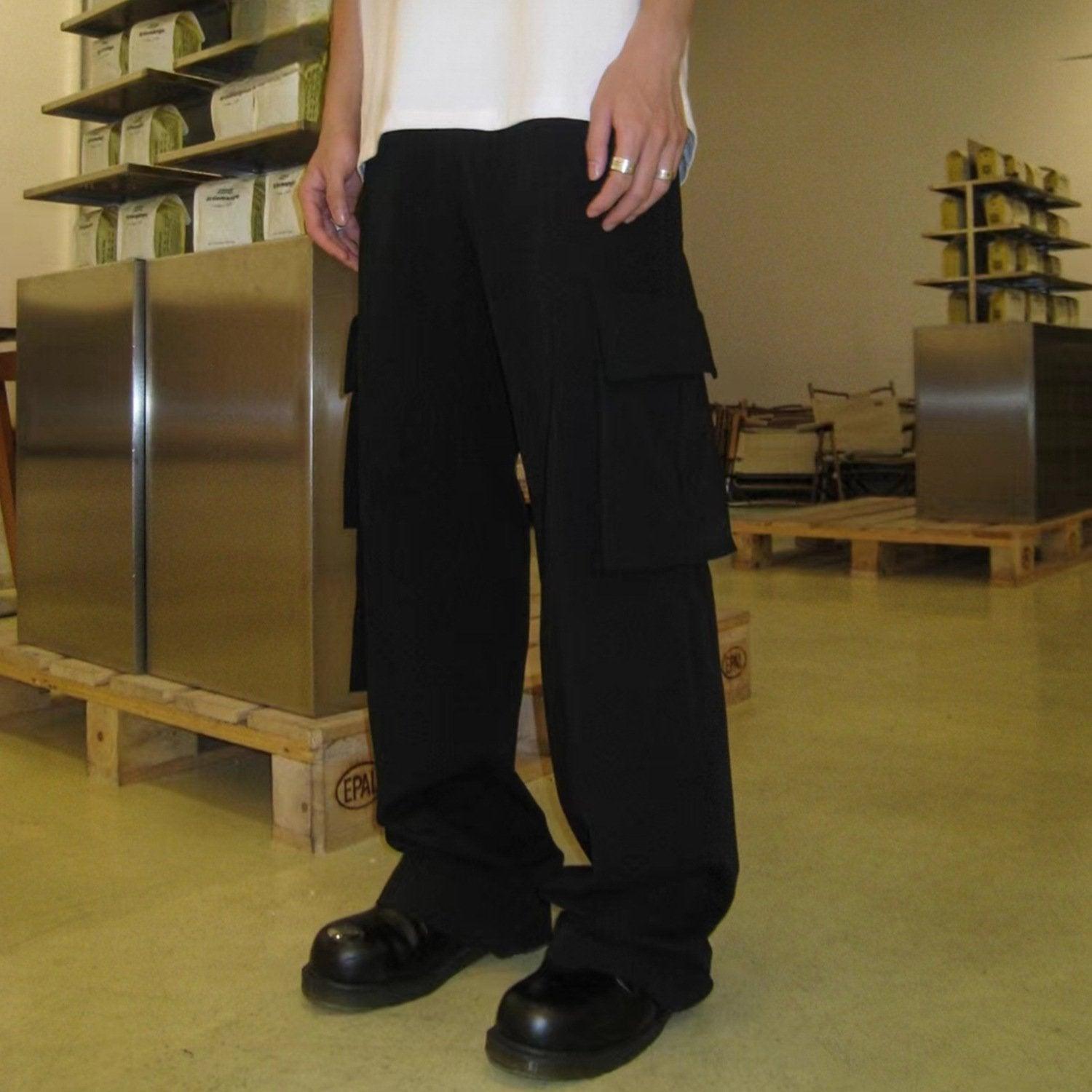 Black Multi-Pocket Cargo Pants - tntwear1