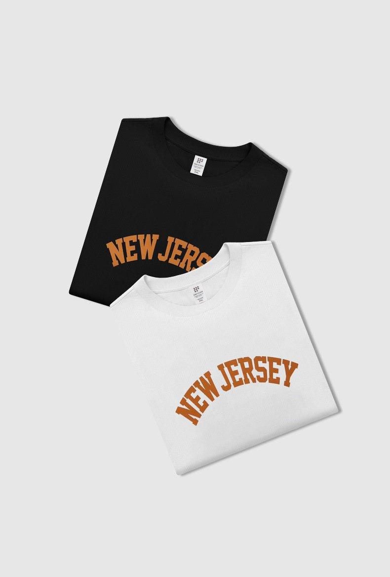 New Jersey Letter Print T-shirt - tntwear1