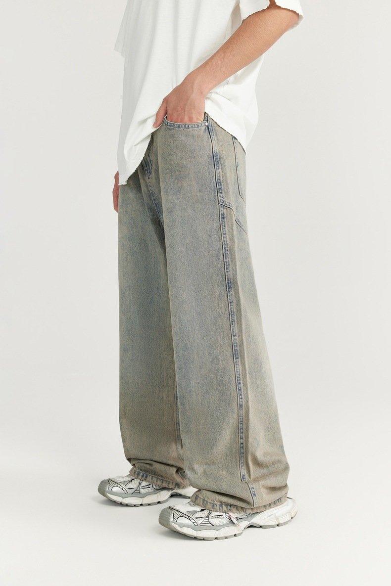 Straight Washed Wide Leg Jeans - tntwear1