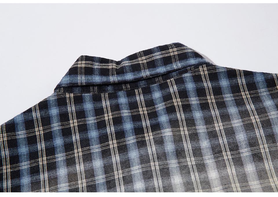 Plaid Polo Loose Shirt - tntwear1