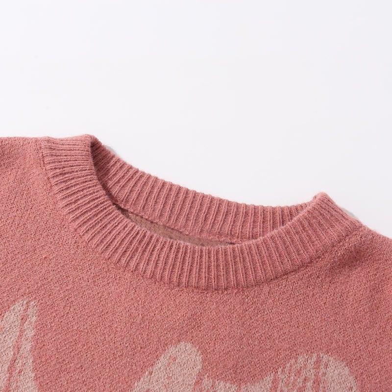 Knitted Sweater Wave Patterned - tntwear1