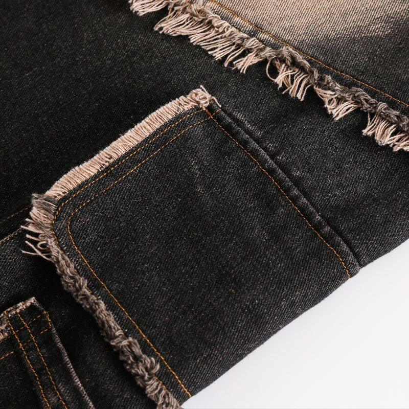 1984 Acid Washed Wide Leg Jeans - tntwear1