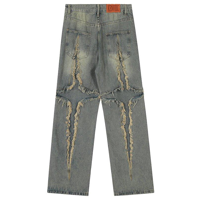 1984 American Style Jeans Frayed Cross - tntwear1