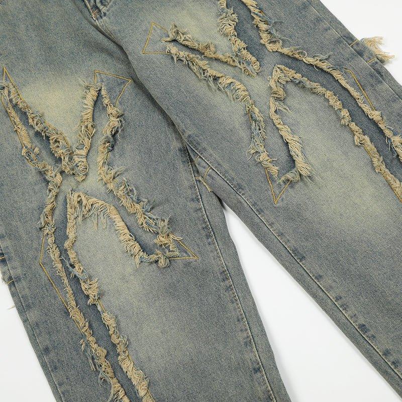 1984 American Style Jeans Frayed Cross - tntwear1