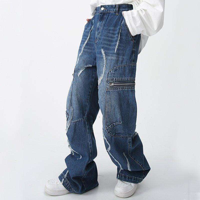 1984 American Style Ripped Cargo Jeans - tntwear1