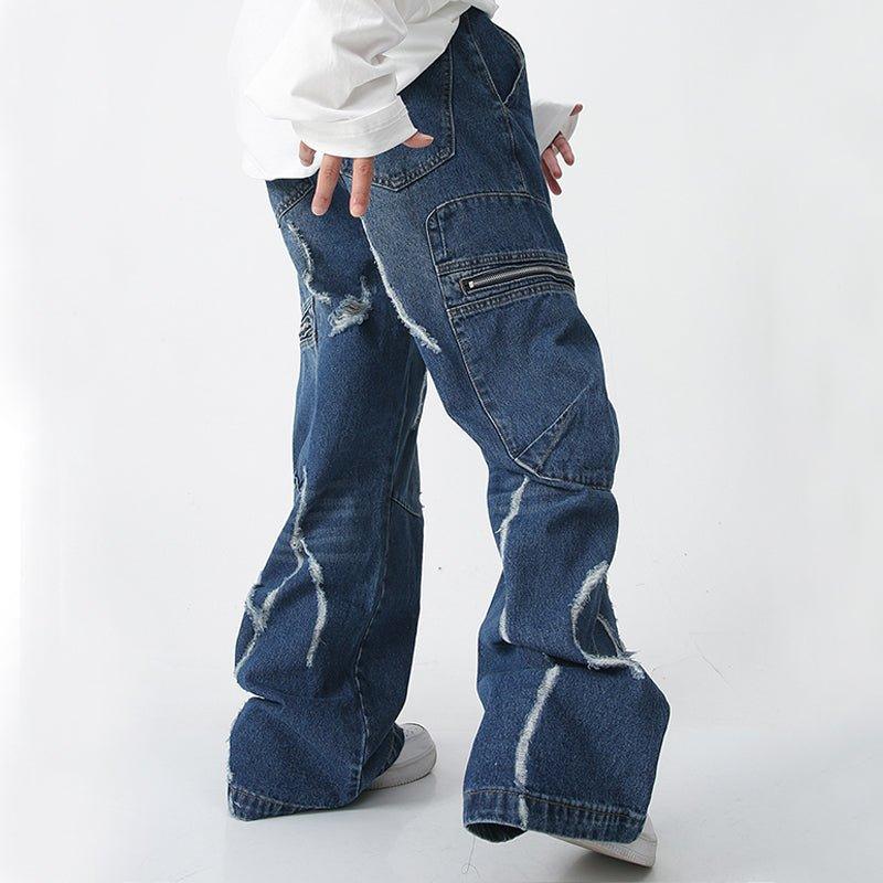 1984 American Style Ripped Cargo Jeans - tntwear1