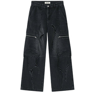 1984 American Style Ripped Cargo Jeans - tntwear1