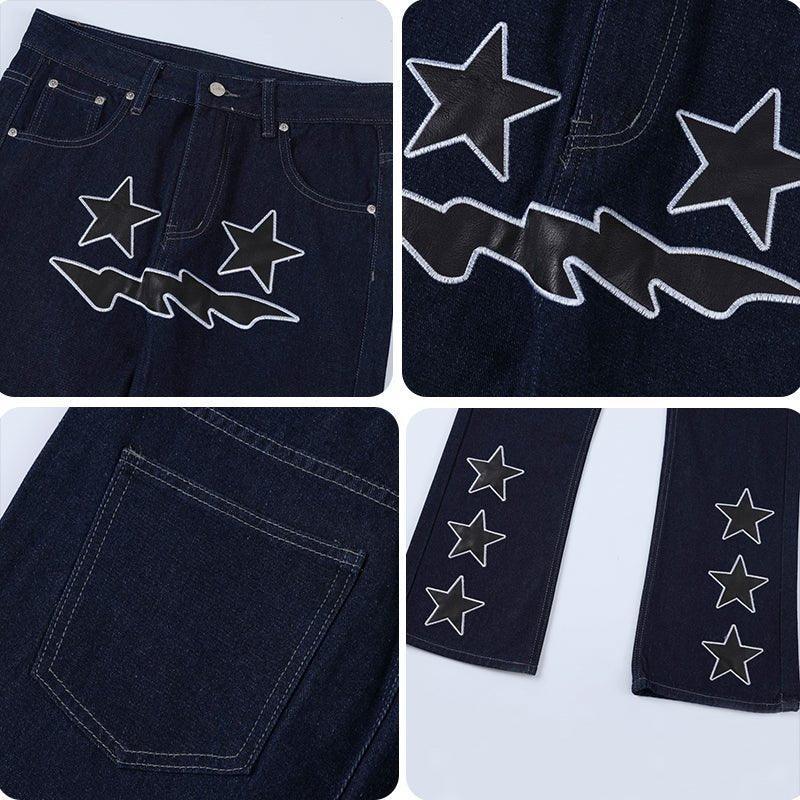 1984 Chic Jeans Embroidery Devil’s Star - tntwear1