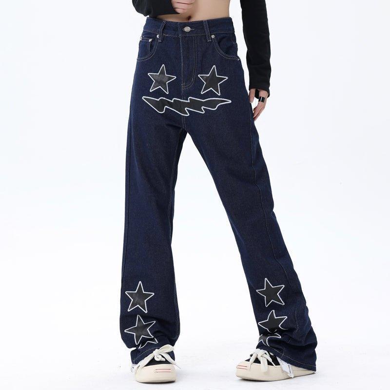 1984 Chic Jeans Embroidery Devil’s Star - tntwear1