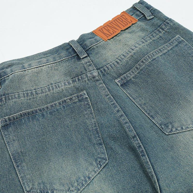 1984 Distressed Jeans Contrast Patches - tntwear1