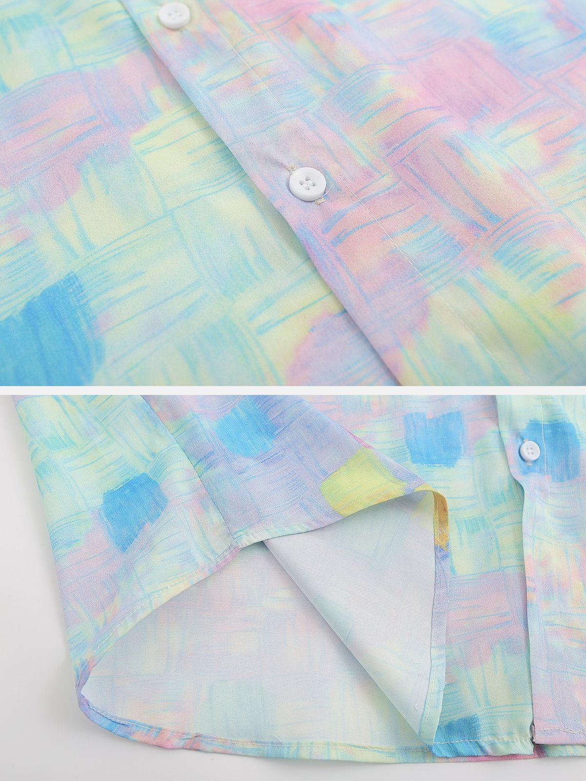 Tntwear® - Color Tie Dye Short Sleeve Shirts - tntwear1