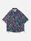 Tntwear® - Colour Skeleton Elements Print Short Sleeve Shirts - tntwear1