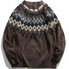 Tntwear® - Diamond Pattern Stitching Knit Sweater - tntwear1