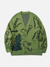 Tntwear® - Dinosaur Cartoon Pattern Knit Cardigan - tntwear1