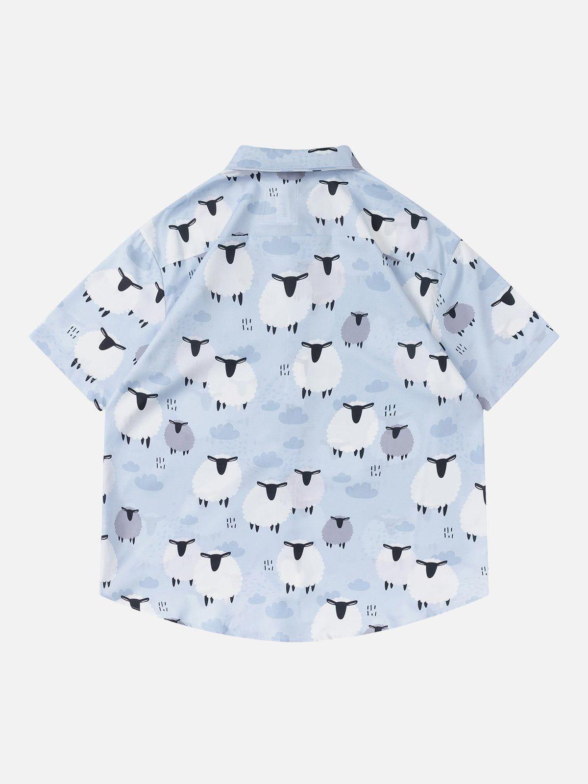 Tntwear® - Doodle Lamb Short Sleeve Shirt - tntwear1