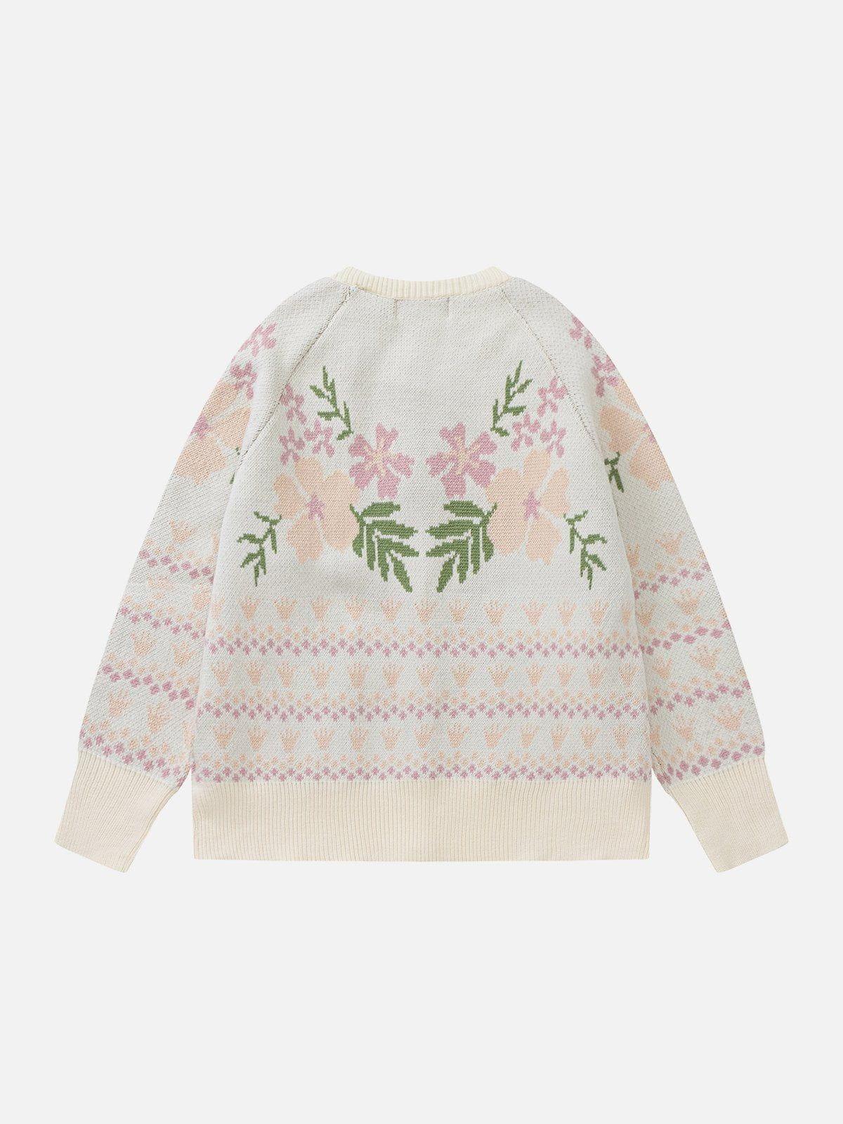 Tntwear® - Embroidery Patchwork Cardigan - tntwear1