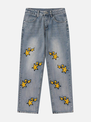 Tntwear® - Flocked Star Jeans - tntwear1