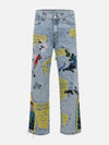 Tntwear® - Flower Embroidery Jeans - tntwear1