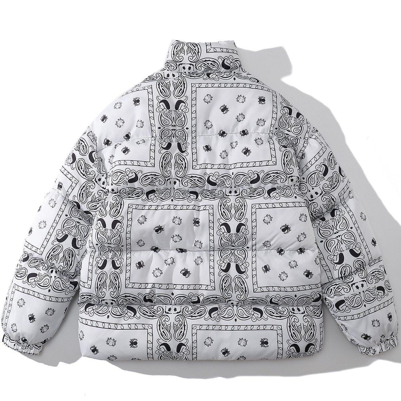 Tntwear® - Full Bandana Print Winter Coat - tntwear1