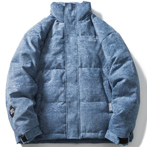 Tntwear® - Full Letter Print Puffer Jacket - tntwear1