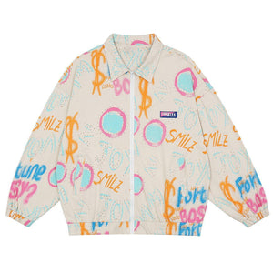 Tntwear® - Full Print Graffiti Pattern Jacket - tntwear1