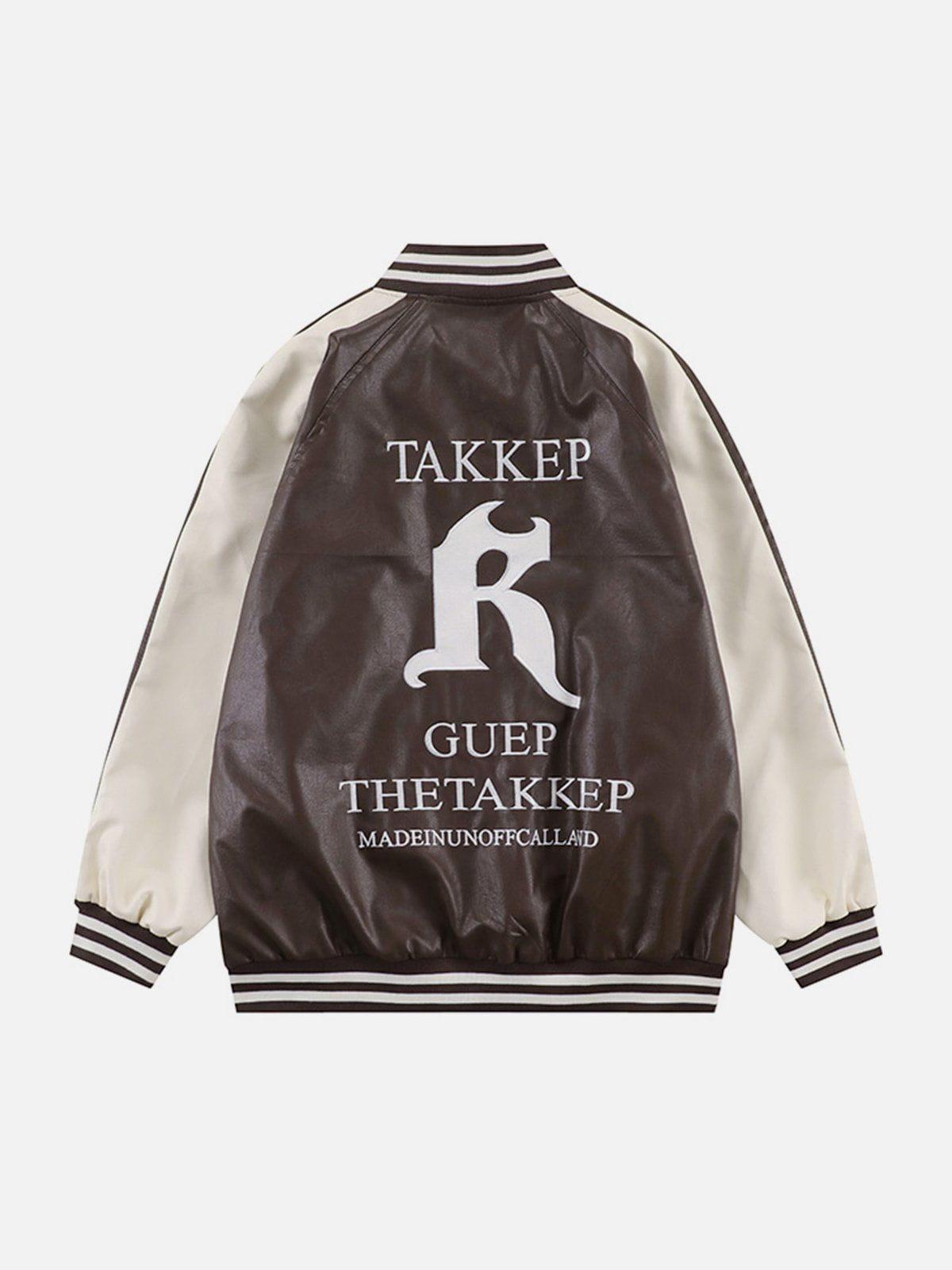 Tntwear® - Gothic Letter PU Jacket - tntwear1