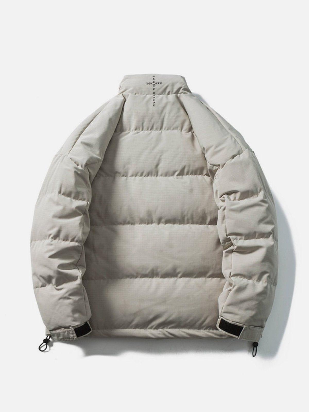 Tntwear® - Gothic Reflective Font Puffer Jacket - tntwear1