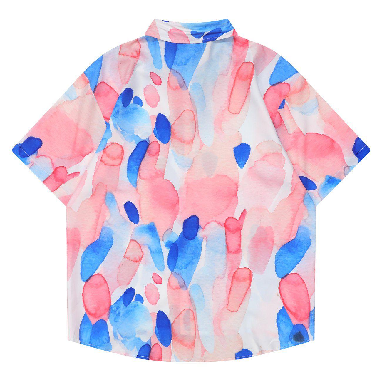 Tntwear® - Graffiti Print Short Sleeve Shirt - tntwear1