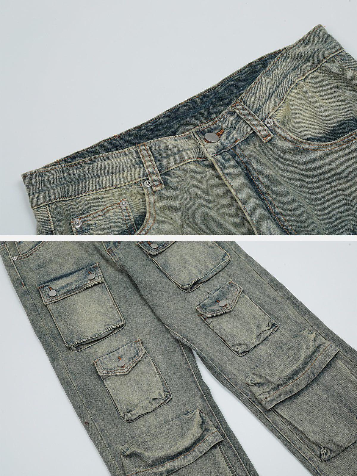 Tntwear® - Multi-Pocket Wash Jeans - tntwear1