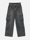 Tntwear® - Multi-pocket Washed Design Jeans - tntwear1