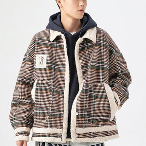 Tntwear® - Plaid Sherpa Winter Coat - tntwear1