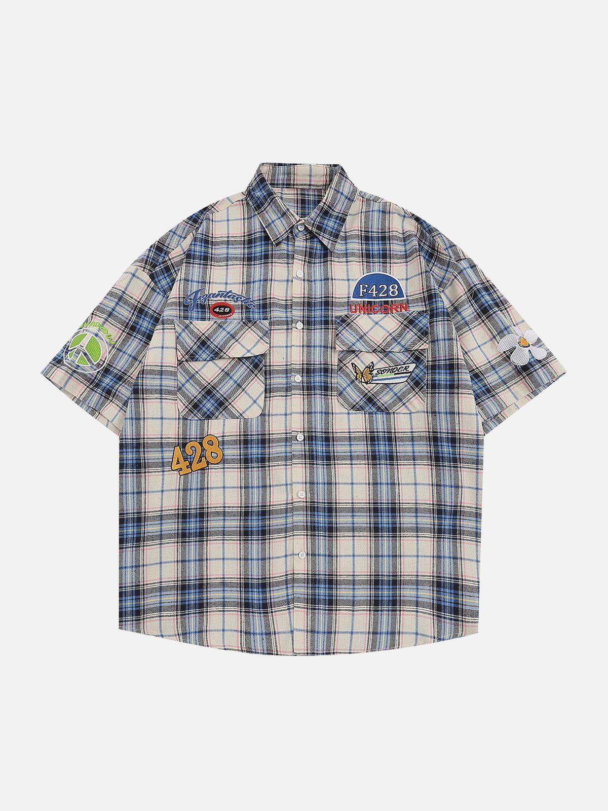 Tntwear® - Plaid Short Sleeve Shirts - tntwear1