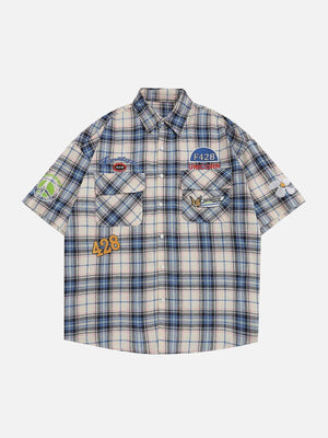 Tntwear® - Plaid Short Sleeve Shirts - tntwear1