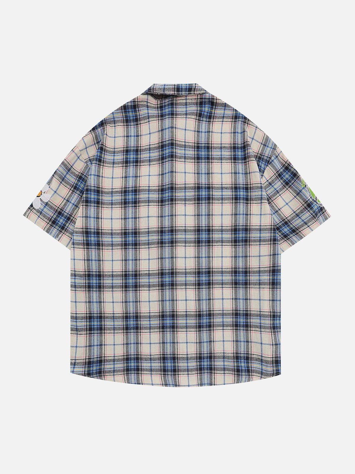 Tntwear® - Plaid Short Sleeve Shirts - tntwear1