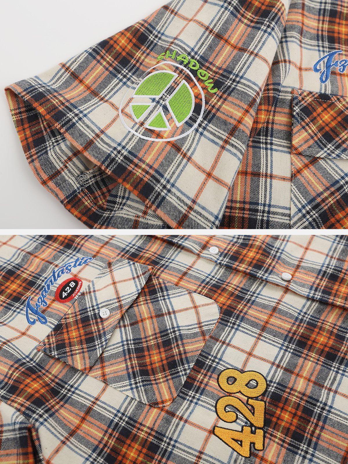 Tntwear® - Plaid Short Sleeve Shirts - tntwear1