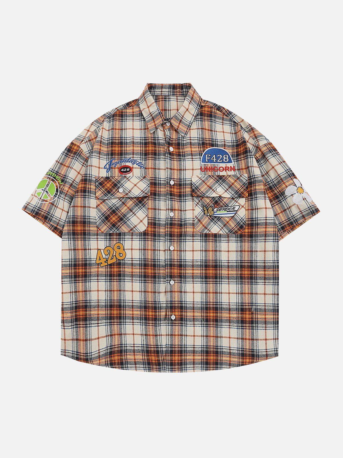 Tntwear® - Plaid Short Sleeve Shirts - tntwear1