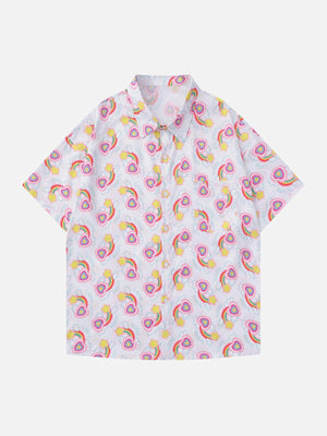 Tntwear® - Rainbow Love Print Short Sleeve Shirts - tntwear1