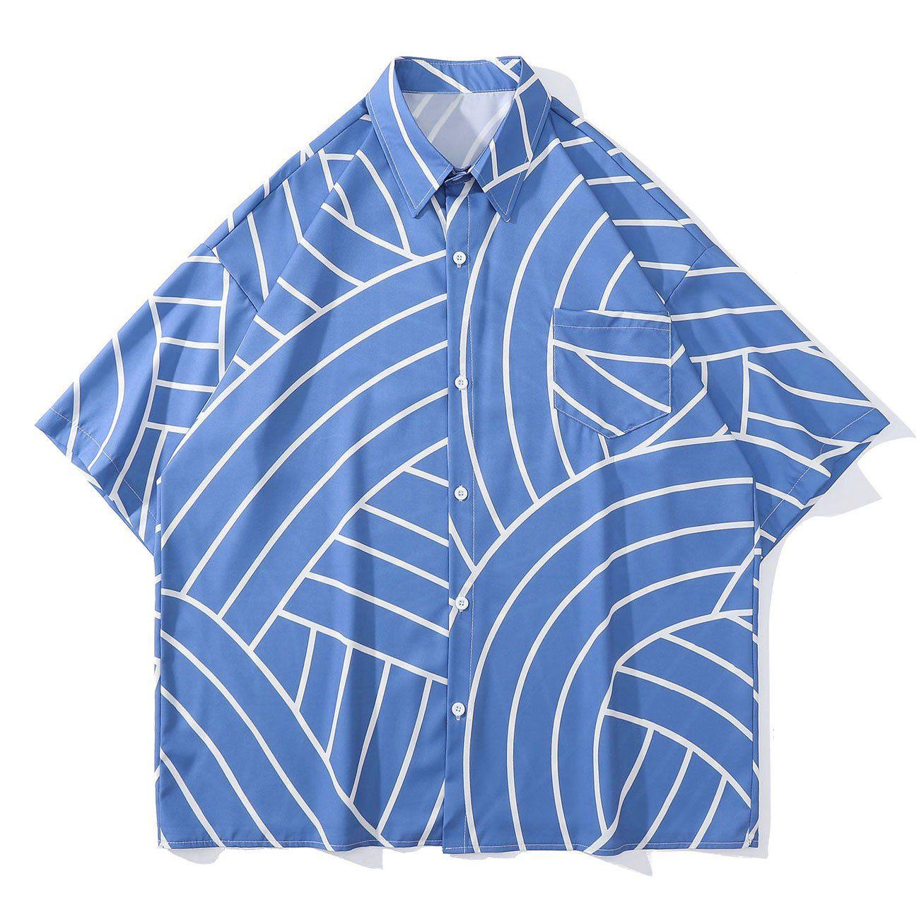 Tntwear® - Random Stripe Short Sleeve Shirt - tntwear1