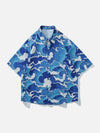 Tntwear® - Sea Wave Print Short Sleeve Shirts - tntwear1