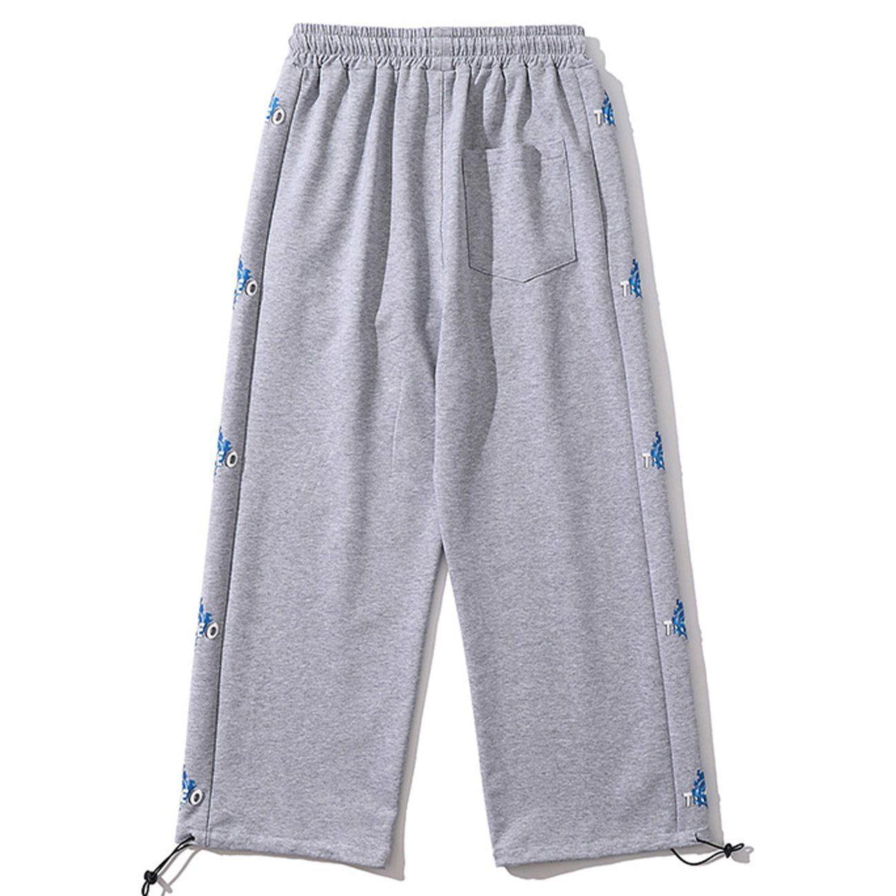 Tntwear® - Side Letter Print Sweatpants - tntwear1