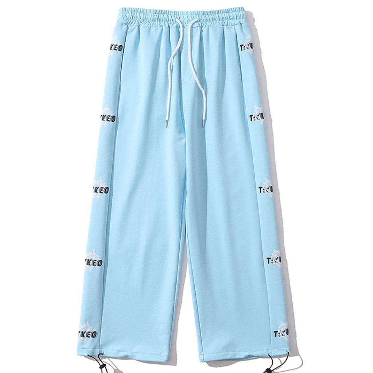 Tntwear® - Side Letter Print Sweatpants - tntwear1