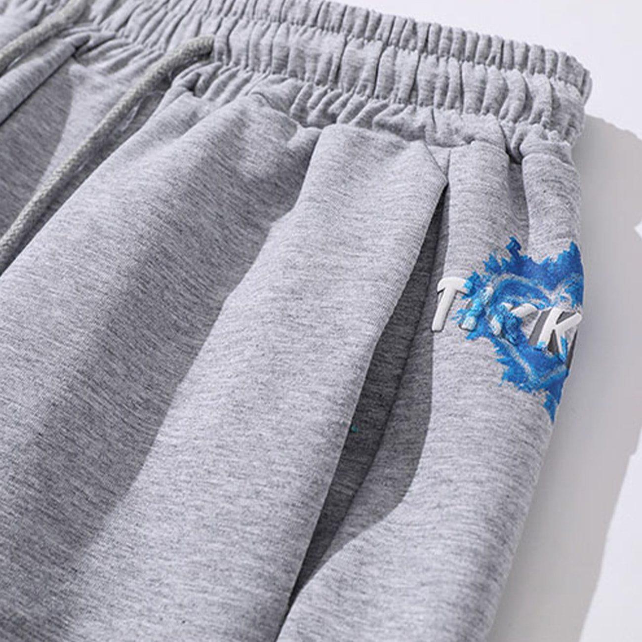 Tntwear® - Side Letter Print Sweatpants - tntwear1