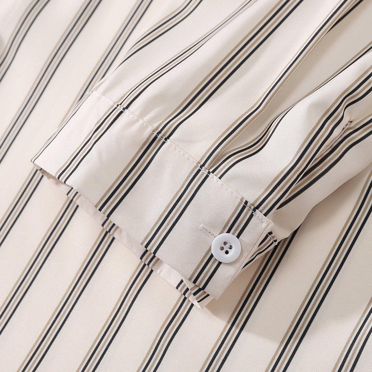 Tntwear® - Simple Striped Long Sleeve Shirt - tntwear1