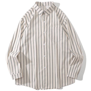 Tntwear® - Simple Striped Long Sleeve Shirt - tntwear1