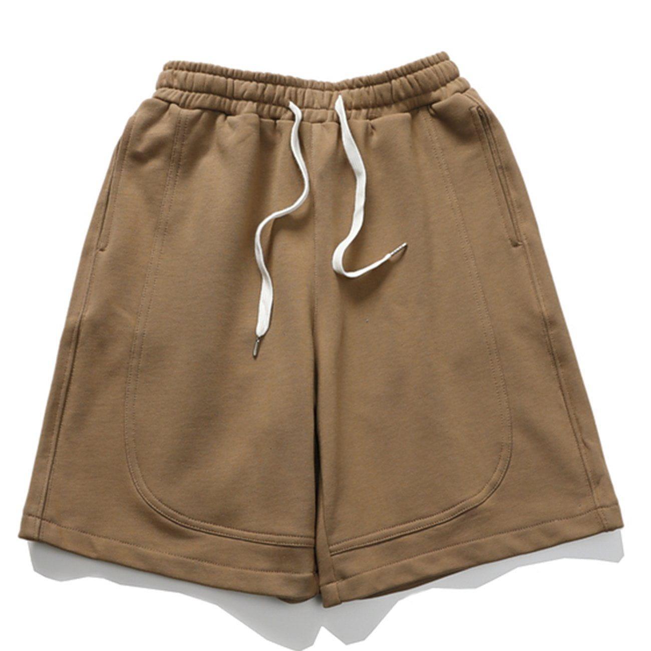 Tntwear® - Solid Color Drawstring Shorts - tntwear1