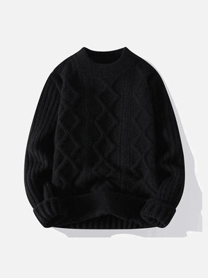 Tntwear® - Solid Color Twist Knit Sweater - tntwear1