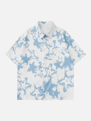 Tntwear® - Stars Print Short Sleeve Shirts - tntwear1