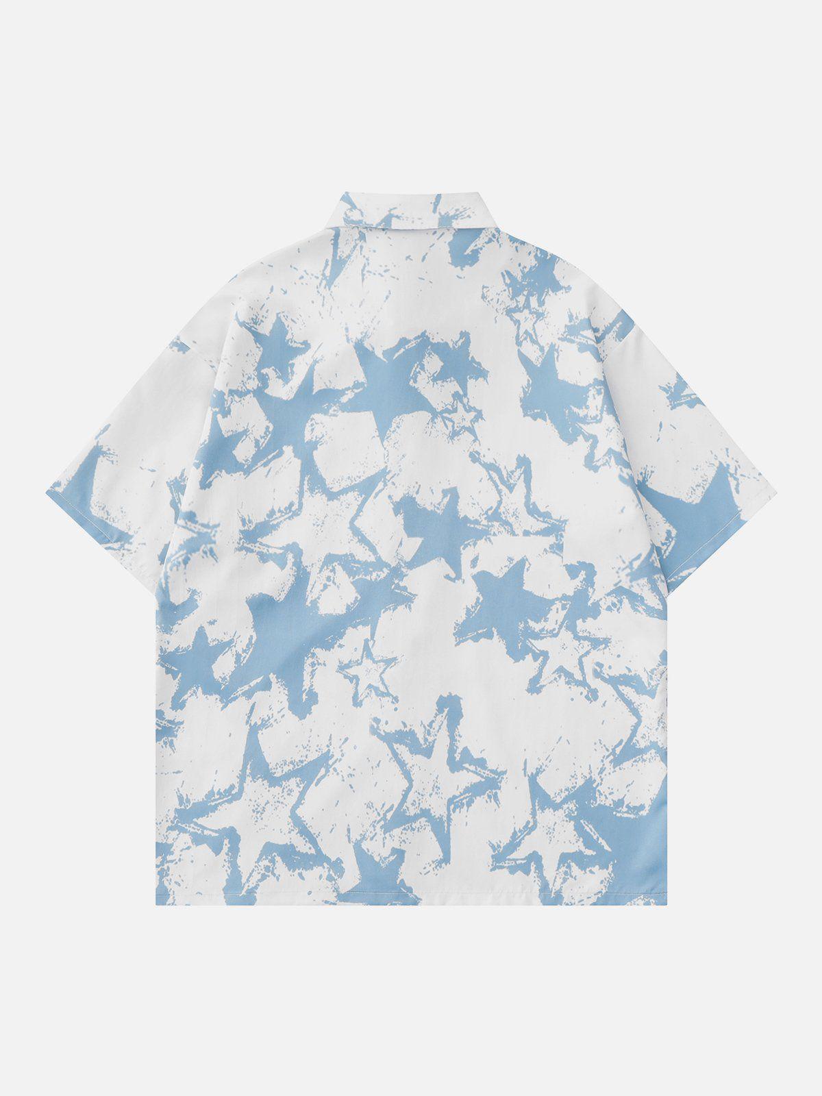 Tntwear® - Stars Print Short Sleeve Shirts - tntwear1