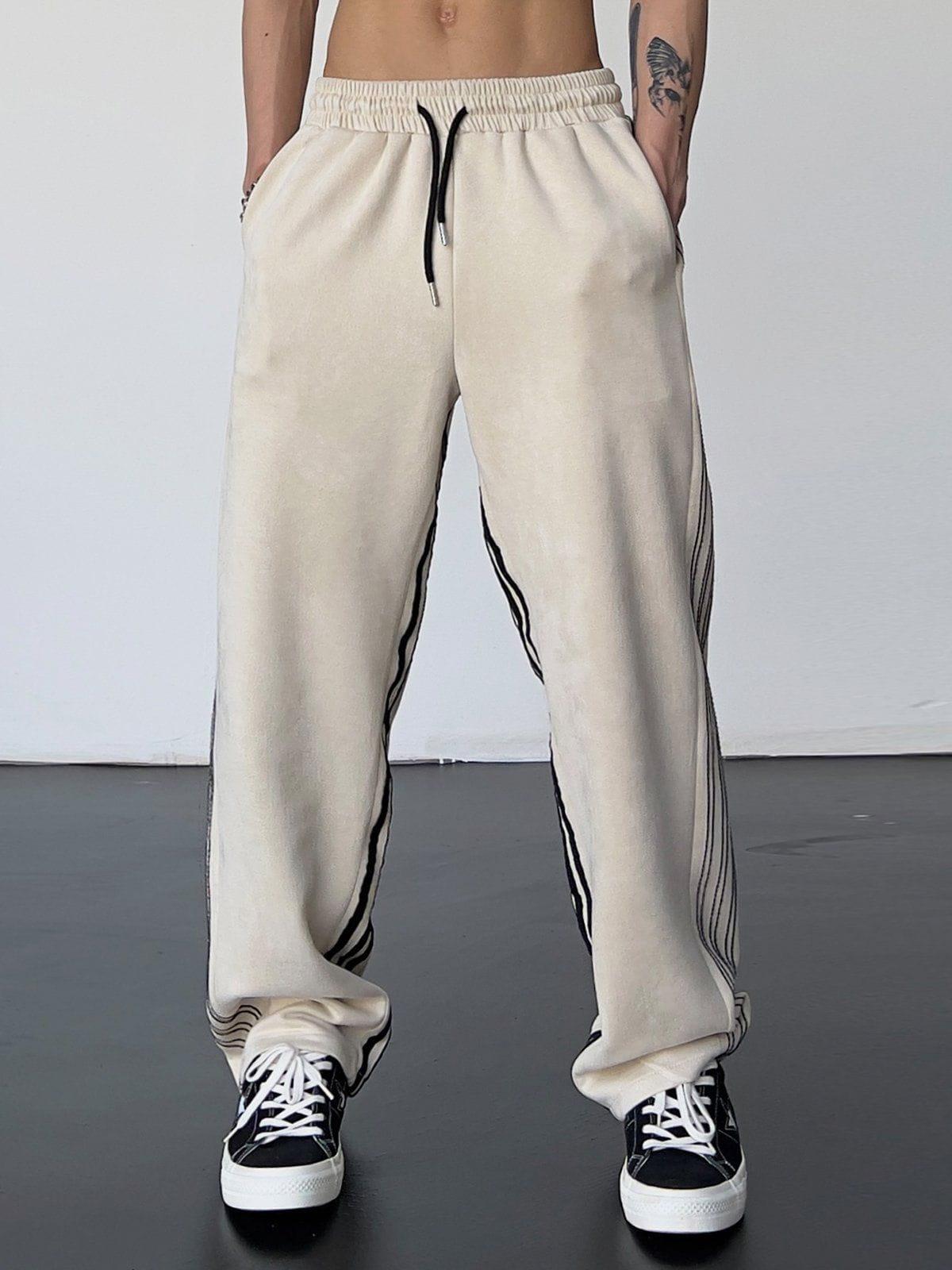 Tntwear® - Striped High Waist Sweatpants - tntwear1