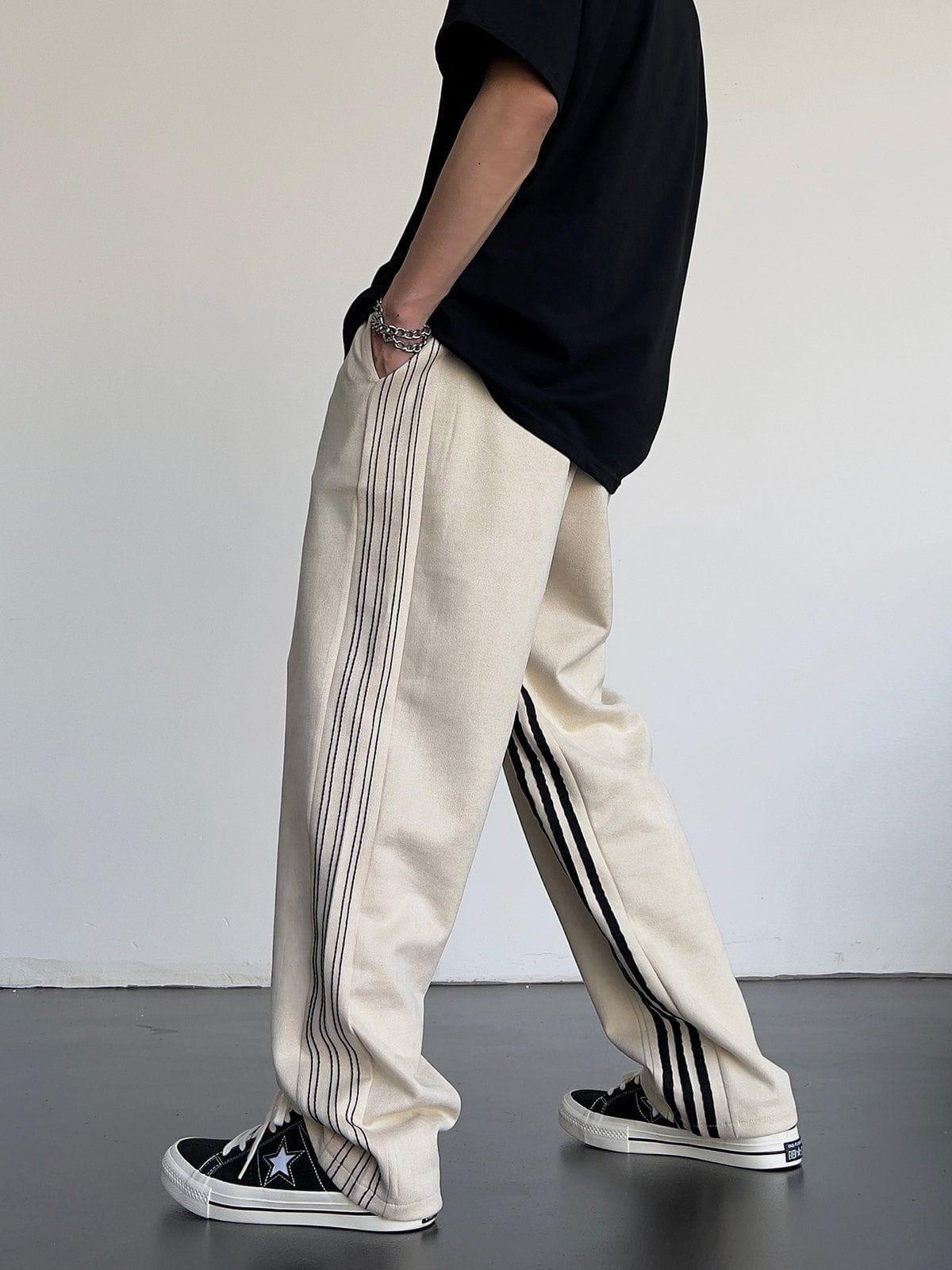 Tntwear® - Striped High Waist Sweatpants - tntwear1